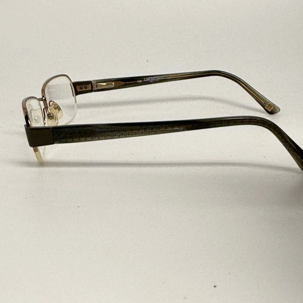 Liz Claiborne L337 0JTT Gold Green Semi Rimless Eyeglass Frames 50-18-130